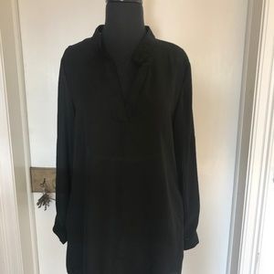 V Neck Mandarin Collar Dress Shirt